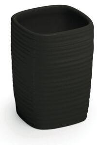 Gedy Kelly Portaspazzolino Nero In Ceramica