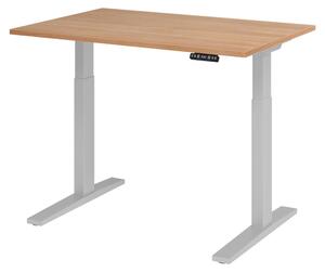 Scrivania elettrica bümö XMKA - Struttura: argento, dimensioni: 120 x 80 cm, finitura: noce