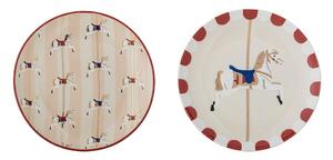 Set di piatti da dolce in gres a tema natalizio 2 pz ø 16 cm Merry-go-round – Bloomingville
