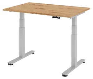 Scrivania elettrica bümö XDSM - Struttura: argento, finitura: rovere nodoso, dimensioni: 120 x 80 cm
