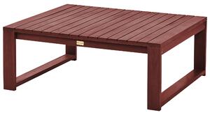 Set da giardino 5 posti in legno di acacia rosso mogano con cuscini tortora con tavolino moderno elegante Beliani