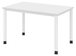 Scrivania bümö Serie H - Finitura: bianco, Dimensioni: 120 x 80 cm, Struttura: bianco