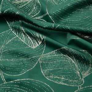 Tovaglia centrale in velluto con stampa di foglie verdi lucide Larghezza: 35 cm | Lunghezza: 180 cm