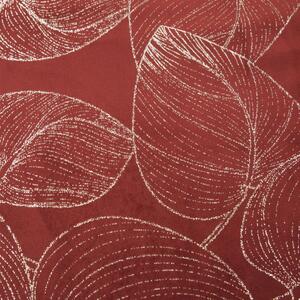Tovaglia centrale in velluto con stampa lucida di foglie color mattone Larghezza: 35 cm | Lunghezza: 140 cm