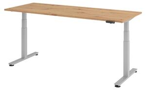 Scrivania elettrica bümö modello XDSM - Struttura: argento, finitura: rovere nodato, dimensioni: 200 x 80 cm