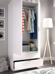 Guardaroba moderno bianco 81x184h cm - Anya