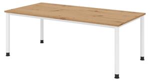 Scrivania bümö Serie H - Finitura: rovere nodato, Dimensioni: 200 x 100 cm, Struttura: bianco