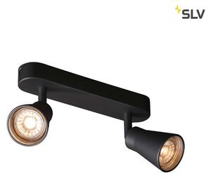 Faretto da soffitto Avo CW nero a 2 luci GU10 orientabile e girevole