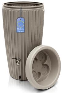 YourCasa Cisterna per acqua piovana 240 litri [RainCatcher] Rubinetto in ottone e coperchio Cisterna per acqua piovana Resistente al gelo in plastica (sabbia)