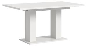 Tavolo da pranzo Motion con base a doppia colonna 90x150/190cm con 1 piano di inserimento bianco