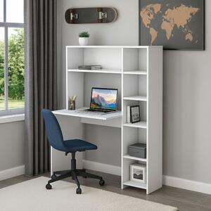 Scrivania studio bianca 113x40cm con libreria - Arapaho