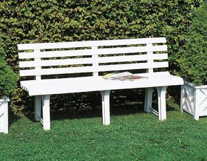 Panchina da esterno Artur, 145x49h74 cm, Bianco