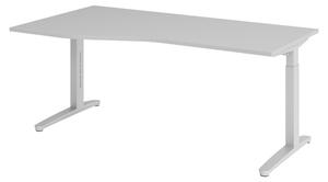 Scrivania bümö serie XB - Struttura: argento, decorazione: grigio, dimensioni: 180 x 100 cm