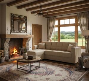 Divano letto design beige 227x150cm - Armadillo