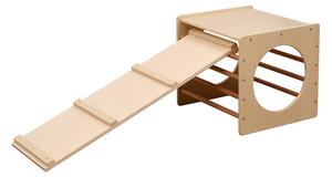 HOME DELUXE parete d'arrampicata cubo d'arrampicata con scivolo FINN - in legno di pino | lampada d'arrampicata, triangolo d'arrampicata