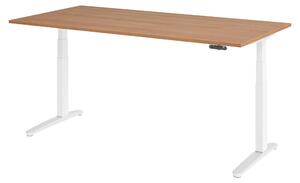 Scrivania elettrica bümö XBHM - Decorazione: noce, dimensioni: 200 x 100 cm, struttura: bianco/alluminio lucido