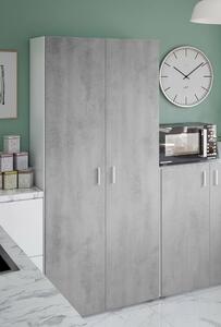 Armadio cemento e bianco cucina 80x182h cm - Ashkita