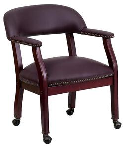 Divano a due posti Bordeaux, rivestito in ecopelle, dimensioni 61x60x80 cm, imbottitura in schiuma