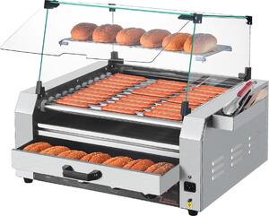 11 rotoli di hot dog Griglia elettrica Griglia per rotoli Griglia per salsicce Scalda rotoli