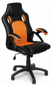 Sedia da gioco - Sedia da ufficio racing - Ecopelle - Con braccioli - Reclinabile - Portata fino a 150 kg