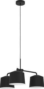 Eglo 900446 CAGUANES E27 tripla lampada a sospensione Ø665mm nero bianco