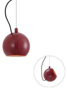 Lampada a sospensione di design rossa per sistema a binario monofase - Slimline Sara
