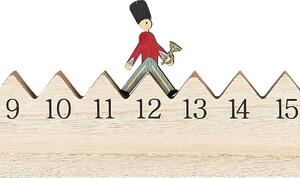 IB Laursen Calendario dell'Avvento guardiano ambulante 75 cm calendario natalizio in legno xmas