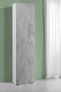 Armadio grigio e bianco slim 41x182h cm - Avlis