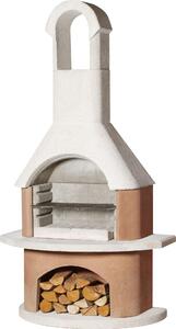 Barbecue da giardino Buschbeck camino Bali bianco-terracotta 90060.000