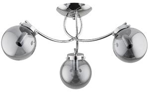 Lampada da soffitto LUCIE cromata fumé 3xE14x10W vetro, dimensioni: 26x54x54 cm, IP20 Alfa