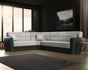 Divano letto compatto nero e grigio 305x238cm - Gaillardia