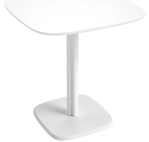 HOMCOM Tavolo da pranzo per 4 persone tavolo da cucina quadrato stile moderno con piano effetto legno, 70 x 70 cm, bianco | Aosom Italy