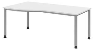 Scrivania bümö Serie H - Finitura: bianco, struttura: argento, dimensioni: 180 x 100 cm