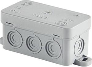 Scatola di giunzione, montaggio superficiale, 80 x 45 x 40 mm, grigio