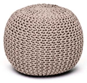 Poggiapiedi grigio con rivestimento in lavorato a maglia Jagger – Bonami Essentials