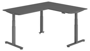 Scrivania angolare bümö regolabile elettricamente in altezza, forma a L - Decorazione: grafite, struttura: grafite, dimensioni: scrivania angolare 160 x 200 cm