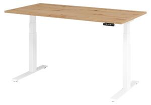 Scrivania elettrica bümö XDKB - Dimensioni: 160 x 80 cm, Decorazione: rovere nodoso, Struttura: bianco
