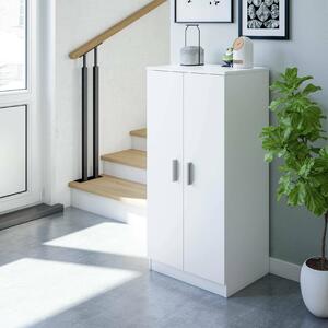 Armadio bianco ante battenti 55x108h cm - Akimera