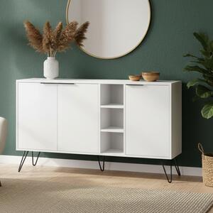 Credenza bianca 142x35x83h cm 3 ante - Alin