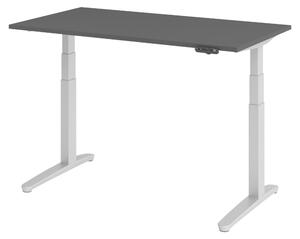 Scrivania elettrica bümö modello XBHM - Struttura: argento, finitura: grafite, dimensioni: 140 x 80 cm