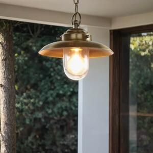 Lampada a sospensione in vetro ottone Ø23cm IP54 acciaio inox lampada marittima lampada da esterno lampada da esterno balcone terrazzo