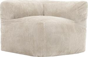 Icon Poltrona angolare Zen, divano modulare, beige, poltrona in morbida Pelliccia sintetica, poltrona angolare per adulti con imbottitura, divano da terra