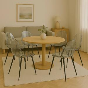 Set di 6 sedie design in plastica fume - Amstrong