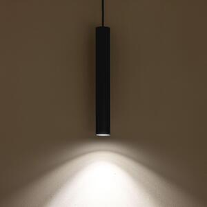 Lampada a sospensione in metallo Ø 4 cm H: max. 130 cm Grigio GU10 rotondo Moderno