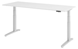 Scrivania elettrica bümö modello XBHM - Finitura: Bianco, Struttura: Argento, Dimensioni: 200 x 80 cm