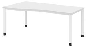 Scrivania bümö Serie H - Finitura: bianco, Dimensioni: 180 x 100 cm, Struttura: bianco