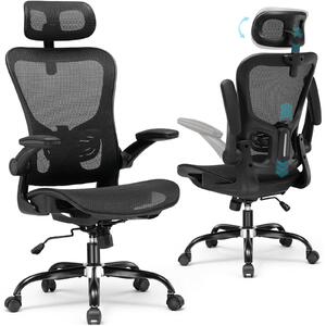 Sedia da ufficio ergonomica, in rete, regolabile, portata massima 150 kg, colore nero
