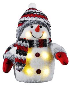 Bambelaa! LED Pupazzo di neve Decorazione di Natale Indoor Illuminato 26 cm Batteria Operato Luci di Natale Natale Rosso