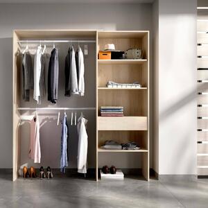 Cabina armadio con ripiani regolabili rovere 160x187h cm - Fauno