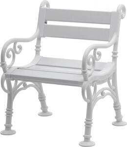 Panchina da giardino Curacao | 1 posto | bianco | HxLxP 85x68x60cm | plastica resistente agli agenti atmosferici e ai raggi UV | panchina da parco Panchina da esterno Balcone da giardino Terrazza